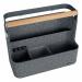 Premium portable desk organiser, unique hanging function, ideal for hot desking. Stable and durable with 2 compartments, small removable tray. 61990089