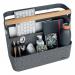 Premium portable desk organiser, unique hanging function, ideal for hot desking. Stable and durable with 2 compartments, small removable tray. 61990089
