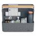 Premium portable desk organiser, unique hanging function, ideal for hot desking. Stable and durable with 2 compartments, small removable tray. 61990089