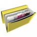 Esselte ColourIce Expanding Concertina File, Polypropylene, Translucent, 6 tabbed compartments for A4 paper, Yellow - Outer carton of 6 626250