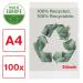 Esselte 100% Recycled Folder A4 (1 Pack of 100) 627496