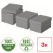 Esselte Home Storage and Gift Box Small Grey (Pack of 3) 628281