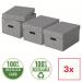 Esselte Home Storage Box Medium Grey (Pack of 3) 628283