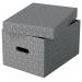 Esselte Home Storage Box Medium Grey (Pack of 3) 628283