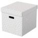 Esselte Home Storage Box Cube White (Pack of 3) 628288