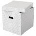 Esselte Home Storage Box Cube White (Pack of 3) 628288