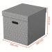 Esselte Home Storage Box Cube Grey (Pack of 3) 628289