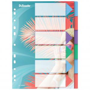 Esselte Colour Breeze A4 Indices 6 Tabs, PP - Outer carton of 20