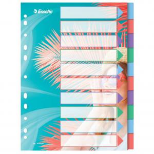 Esselte Colour Breeze A4 Indices 10 Tabs, PP - Outer carton of 10