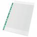 Esselte Green Spine Punched Pockets A4 Top Opening - Embossed. Pack 500 628617