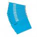 The photograph shows a pack of 15 Esselte Classic A4 suspension files in a vibrant shade of blue. The files, made by ACCO Brands, are designed for suspension filing, with a sturdy construction and convenient tab design for easy organization. The front of the pack displays the brand and product name in bold lettering, while the files inside are neatly stacked and easily visible through the clear packaging. Each file has a label area for easy identification, making it a practical and efficient choice for any filing system.