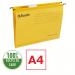 This photo shows a set of 15 Esselte Classic A4 suspension files in assorted colors. The files are made by ACCO Brands and are designed for suspension filing. Each file has a label tab and can hold standard A4-sized documents.