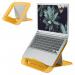 Leitz Adjustable Laptop Stand, DesktopTabletop Riser Stand, Compact Laptop Holder With 4 Heights, Ergo Cosy Range, Warm Yellow 64260019