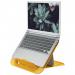 Leitz Adjustable Laptop Stand, DesktopTabletop Riser Stand, Compact Laptop Holder With 4 Heights, Ergo Cosy Range, Warm Yellow 64260019