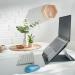 Leitz Adjustable Laptop Stand, DesktopTabletop Riser Stand, Compact Laptop Holder With 4 Heights, Ergo Cosy Range, Velvet Grey 64260089