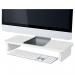 Leitz Ergo Monitor Stand Suitable For Desktop & Laptop, Ergonomically Designed Tabletop Riser, 24 Inch Monitor Screens Up To 20kg, White 64340001