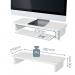 Leitz Ergo Monitor Stand Suitable For Desktop & Laptop, Ergonomically Designed Tabletop Riser, 24 Inch Monitor Screens Up To 20kg, White 64340001