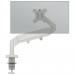 The photo shows a sleek and modern monitor arm from ACCO Brands. Designed by Leitz Ergo, this space-saving arm is perfect for single monitors. Its clean lines and minimalist design add a touch of sophistication to any desk.