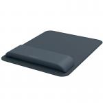 Leitz Ergo Mouse Pad with Adjustable Wrist Rest, Two Height Settings, Velvet GreyWhite Computer Mouse Mat, 65170089 65170089