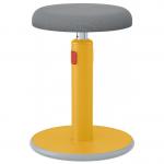 Leitz Active Sit Stand Stool, Height Adjustable Round Swivel Computer Workstation Desk Seat, Ergo Cosy Range, Warm Yellow 65180019