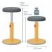 Leitz Active Sit Stand Stool, Height Adjustable Round Swivel Computer Workstation Desk Seat, Ergo Cosy Range, Warm Yellow 65180019