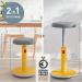 Leitz Active Sit Stand Stool, Height Adjustable Round Swivel Computer Workstation Desk Seat, Ergo Cosy Range, Warm Yellow 65180019