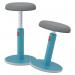 Leitz Active Sit Stand Stool, Height Adjustable Round Swivel Computer Workstation Desk Seat, Ergo Cosy Range, Calm Blue 65180061