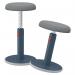 Leitz Active Sit Stand Stool, Height Adjustable Round Swivel Computer Workstation Desk Seat, Ergo Cosy Range, Velvet Grey 65180089