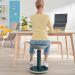 Leitz Active Sit Stand Stool, Height Adjustable Round Swivel Computer Workstation Desk Seat, Ergo Cosy Range, Velvet Grey 65180089