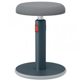 Leitz Ergo Cosy Active Sit Stand Stool Velvet Grey 65180089