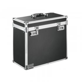 Leitz Lockable Personal On the Move Filing Case, Foolscap ChromeBlack 67170095
