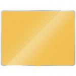 Leitz Cosy Magnetic Glass Whiteboard 600x400mm Warm Yellow 70420019