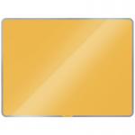 Leitz Cosy Magnetic Glass Whiteboard 800x600mm Warm Yellow 70430019