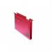 Rexel Foolscap Suspension Files with Tabs and Inserts for Filing Cabinets, 30mm base, 100% Recycled Manilla, Red, Crystalfile Classic, Pack of 50 70622