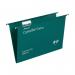 Rexel Foolscap Heavy Duty Suspension Files with Tabs and Inserts for Filing Cabinets, 15mm base, Polypropylene, Green, Crystalfile Extra, Pack of 25 70628