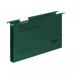 Rexel Foolscap Heavy Duty Suspension Files with Tabs and Inserts for Filing Cabinets, 30mm base, Polypropylene, Green, Crystalfile Extra, Pack of 25 70631