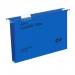 Rexel Foolscap Heavy Duty Suspension Files with Tabs and Inserts for Filing Cabinets, 30mm base, Polypropylene, Blue, Crystalfile Extra, Pack of 25 70633