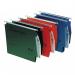 Rexel 275 Lateral Hanging Files with Tabs and Inserts; 30mm base; Polypropylene; Red; Crystalfile Extra; Pack of 25 70641