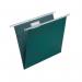 Rexel A4 Suspension Files with Tabs and Inserts for Filing Cabinets, 15mm V base, 100% Recycled Manilla, Green, Crystalfile Classic, Pack of 50 78045