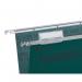 Rexel A4 Suspension Files with Tabs and Inserts for Filing Cabinets, 15mm V base, 100% Recycled Manilla, Green, Crystalfile Classic, Pack of 50 78045