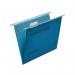 Rexel A4 Suspension Files with Tabs and Inserts for Filing Cabinets, 15mm V base, 100% Recycled Manilla, Blue, Crystalfile Classic, Pack of 50 78160