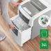 Leitz IQ Autofeed Small Office Cross Cut Paper Shredder P4, £35 Cashback, Automatic, 100 sheet, 34 Litre Bin Capacity, White 80111000