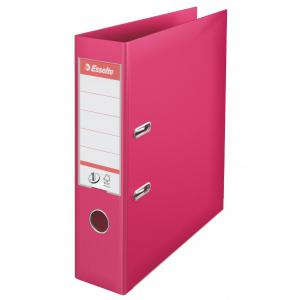 Esselte No.1 Lever Arch File Polypropylene, A4, 75 mm, Fuchsia - Outer