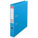 The image shows an outer carton containing 10 Esselte No.1 Lever Arch File Polypropylene lever arch files from ACCO Brands. Each file is A4 size and has a width of 50 mm. The files are light blue in color and made of high-quality polypropylene material. The top of each file features a lever arch mechanism for easy access and organization of documents. The outer carton is sturdy and protects the files during transport or storage.