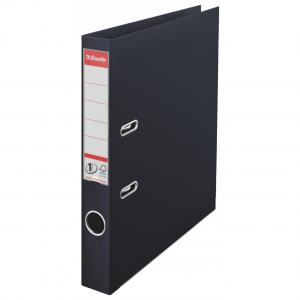 Esselte No.1 Plastic Lever Arch File A4 50mm Black - Outer carton of