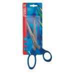 The picture shows a pair of ACCO Brands Esselte Blue Range Scissors, measuring 200mm in length. The scissors have a vibrant blue color and a sleek design, with sharp, pointed blades. The handles are ergonomically designed for comfortable use, and the overall appearance is modern and professional. The high-quality construction and precision blades make these scissors a must-have tool for any office or household.