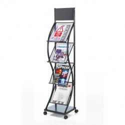 Cheap Stationery Supply of Freestanding Curved 4 Shelf Mesh Leaflet Display  DAML-04A4-99 Office Statationery