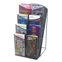 Cheap Stationery Supply of Table Top Wire Mesh Leaflet Dispensers 4 x A4 DSML-CT04-08 Office Statationery