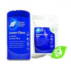 Cheap Stationery Supply of AF Screen-Clene Anti-Static Wipes (Pack of 100) FOC Screen-Clene Refill AFI838860 Office Statationery