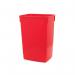 This photo displays a vibrant red 60 litre Addis Bin Bases flip top bin base. The sleek design and sturdy construction make it a practical and stylish addition to any space.